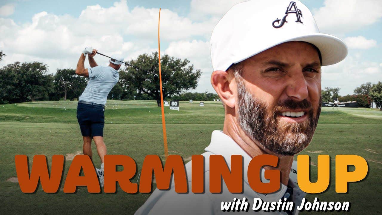 Warming Up with Dustin Johnson