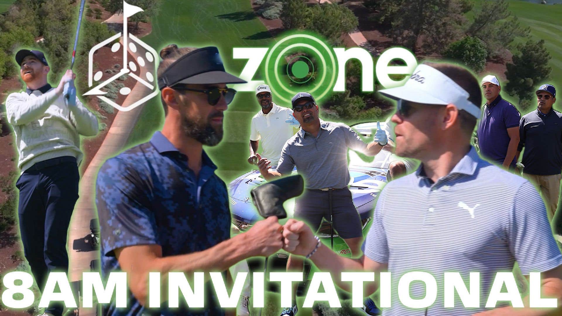 Michael Phelps, Andrew Santino and more walk a hole with Drew Stoltz at the 8AM Invitational
