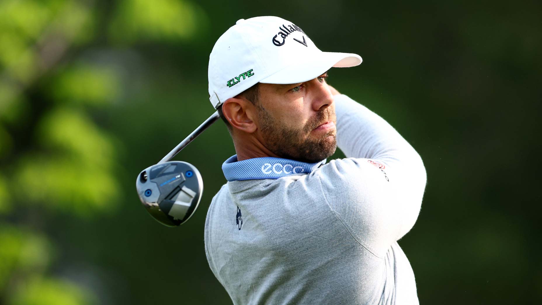 Erik van Rooyen of South Africa plays his shot from the fifth tee during the second round of the RBC Canadian Open 2025 at TPC Toronto at Osprey Valley on June 06, 2025 in Caledon, Ontario.