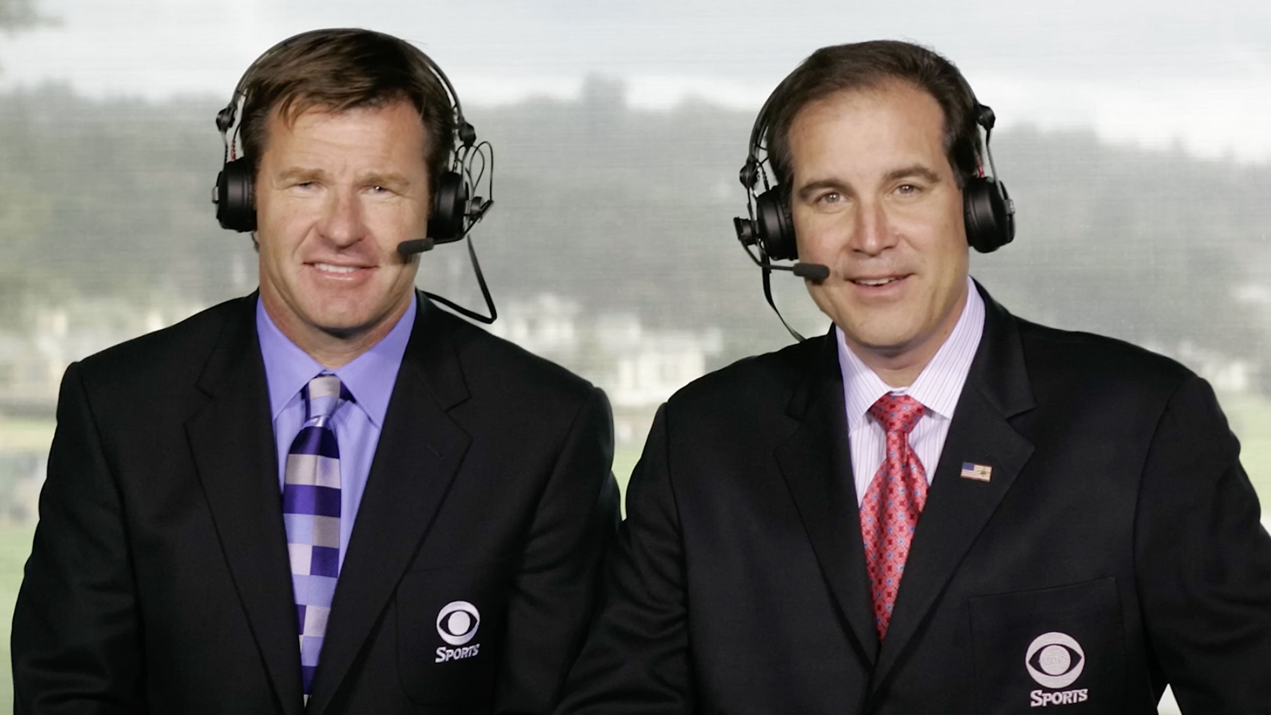 Sir Nick Faldo and Jim Nantz.