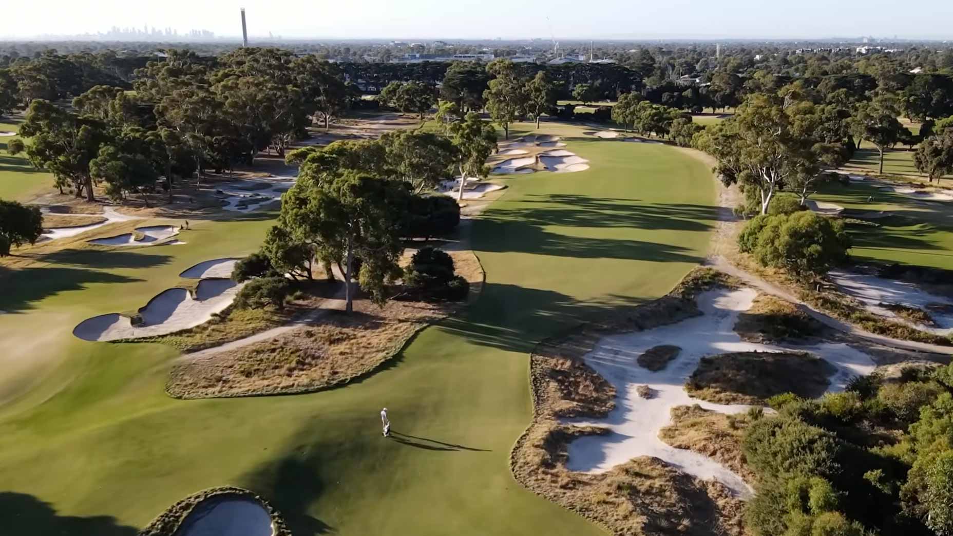 an overhead view of victoria golf club in australia outside of melbourne