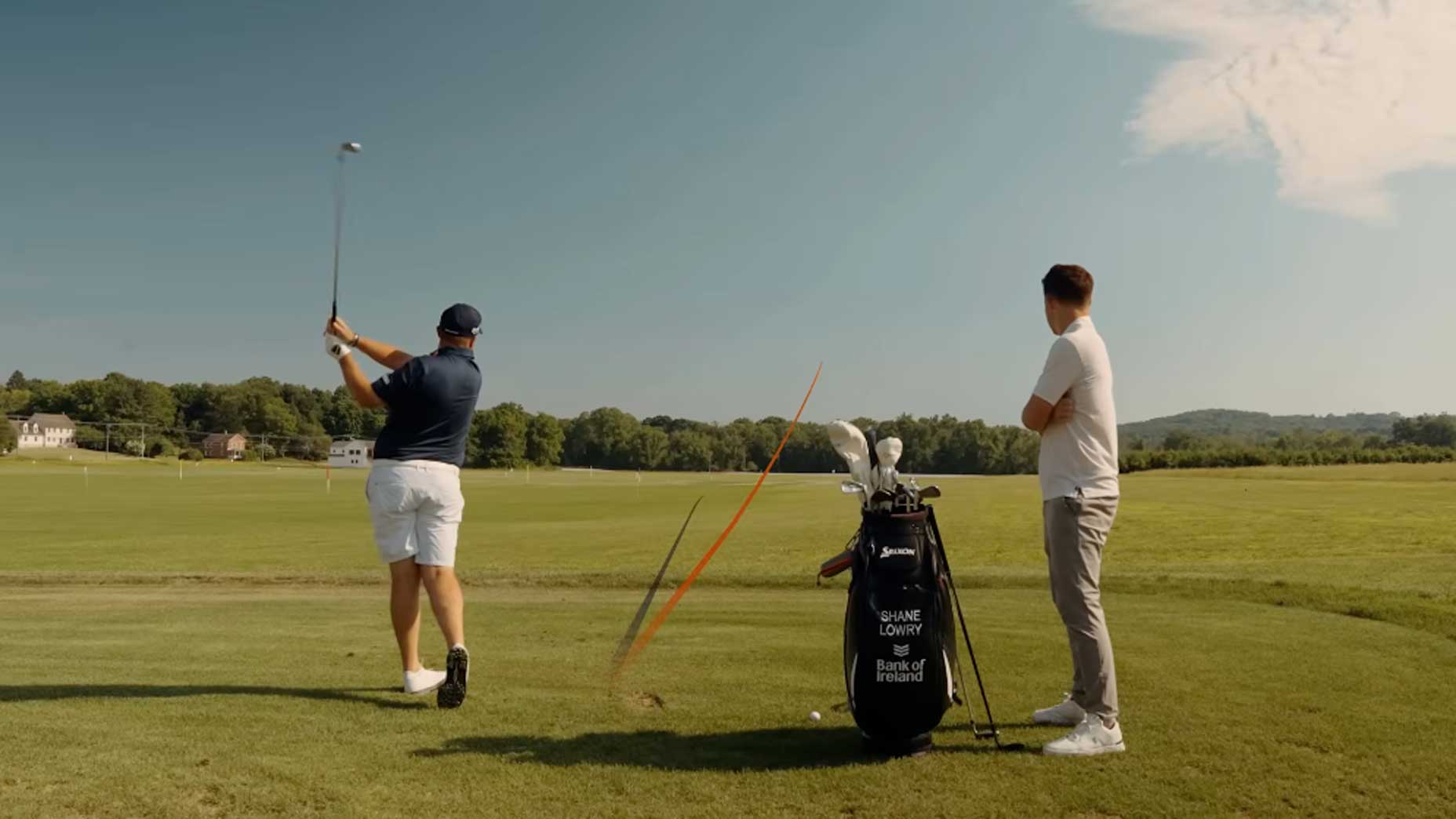 Shane Lowry demonstrates his low, flighted draw