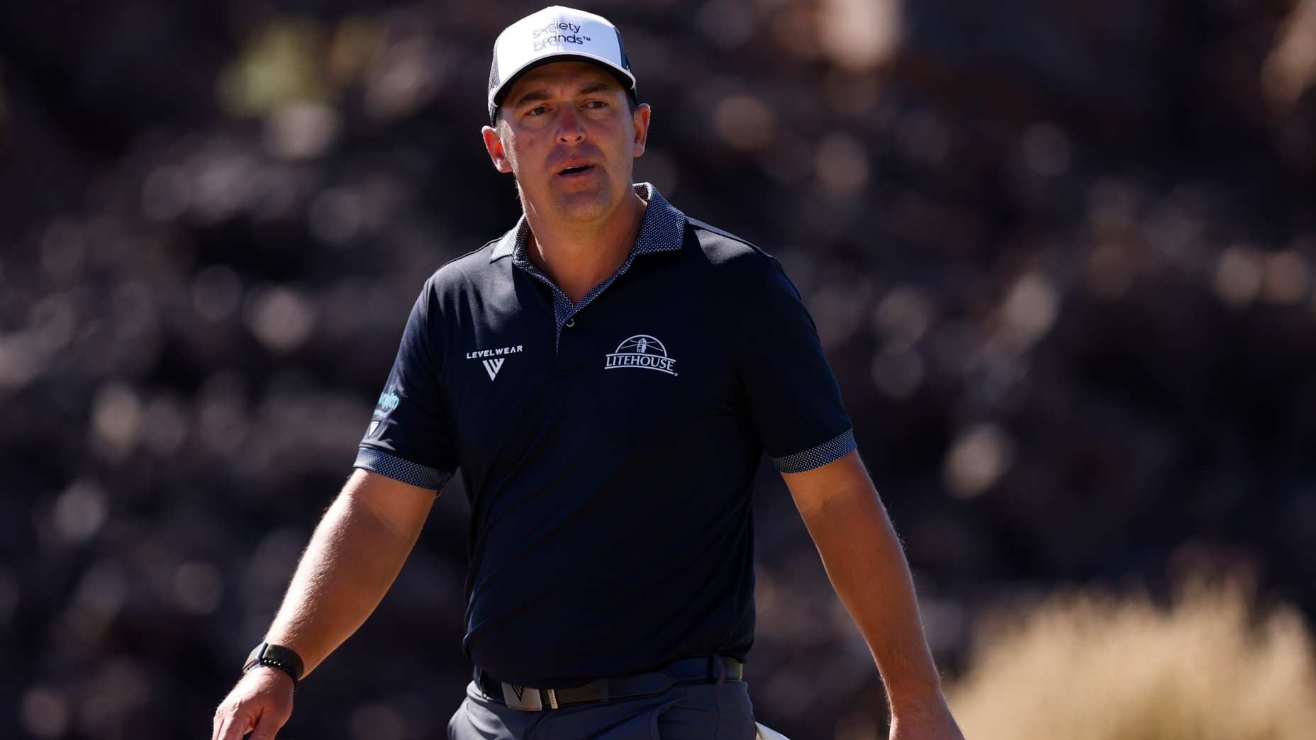 Justin Lower of the United States walks on the seventh hole during the final round of the Bank of Utah Championship 2025 at Black Desert Resort on October 26, 2025 in St George, Utah.