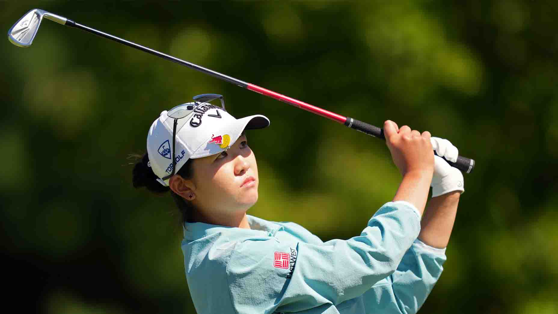 Rose Zhang hits a shot during the final round of the 2025 FM Championship